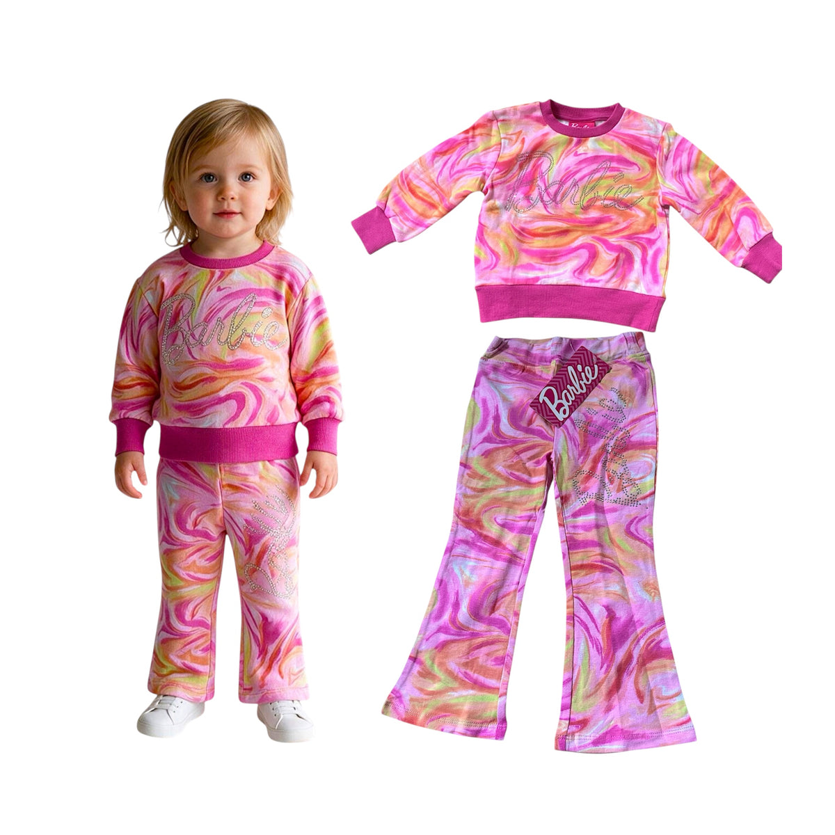 2-4Y Barbie Bellbottom Set