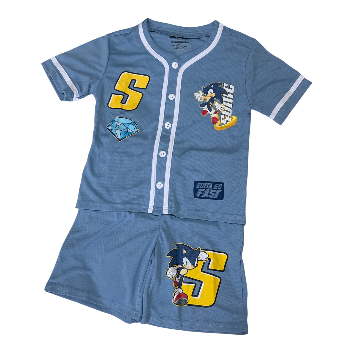 6-7Y Sega Sonic Jersey Set
