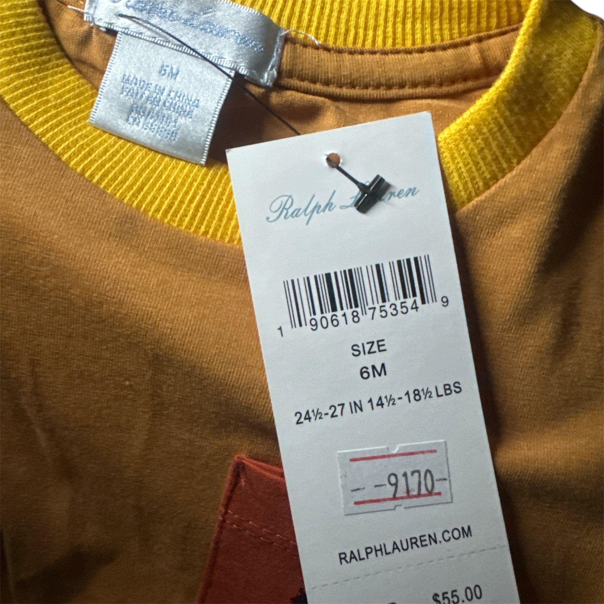 6m Ralph Lauren Colourblock Tshirt [JC-T1]