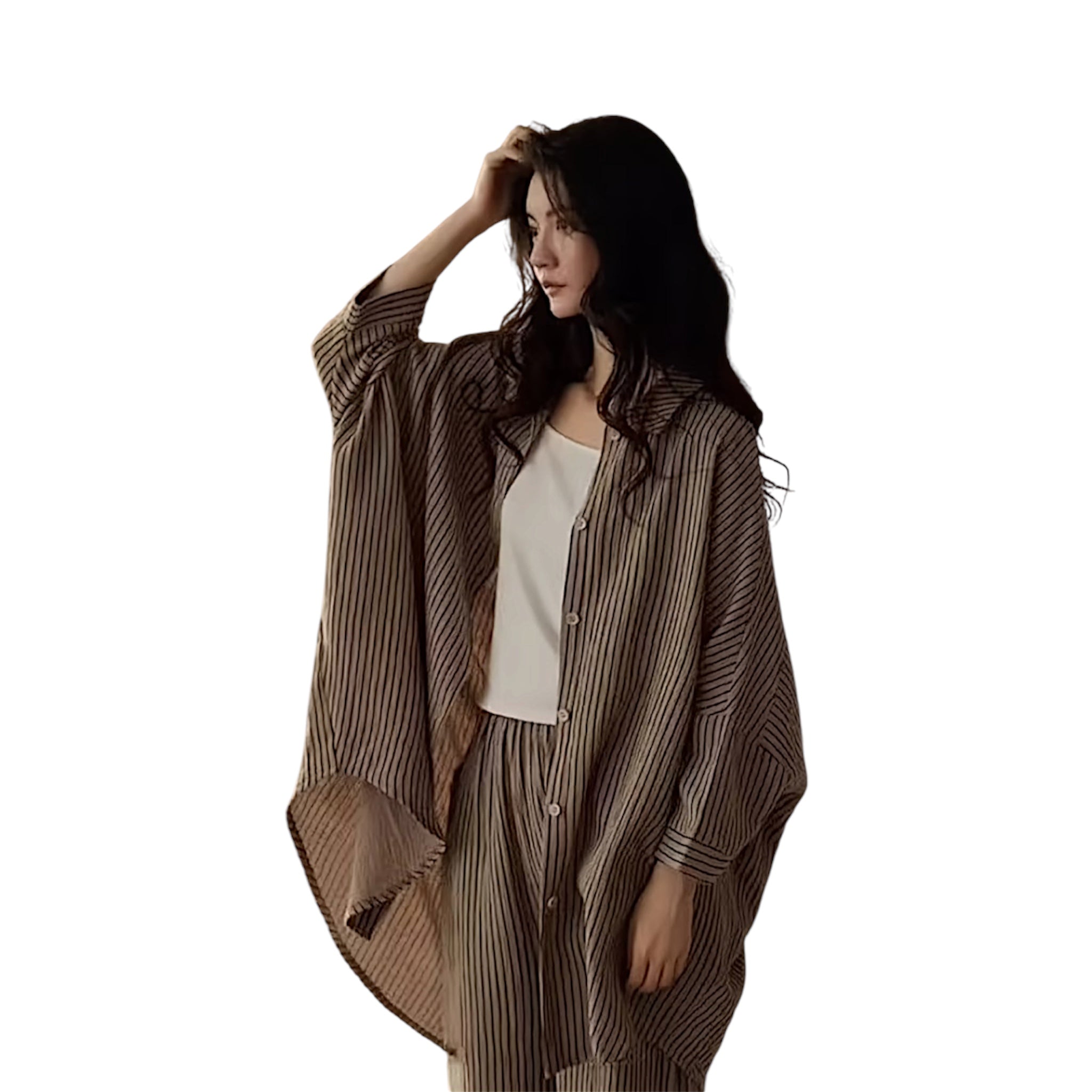 Oversized Button-down Lazy Set [A-W-S3]