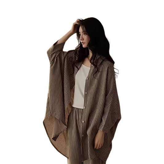 Oversized Button-down Lazy Set [A-W-S3]