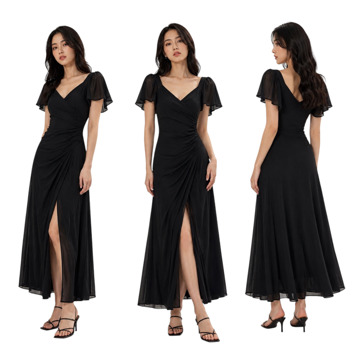 Caterpillar Maxi Slit Dress [CC-L-D4]