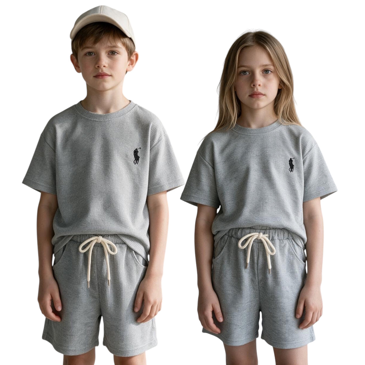 1-5Y Soft Waffle Oversized Set