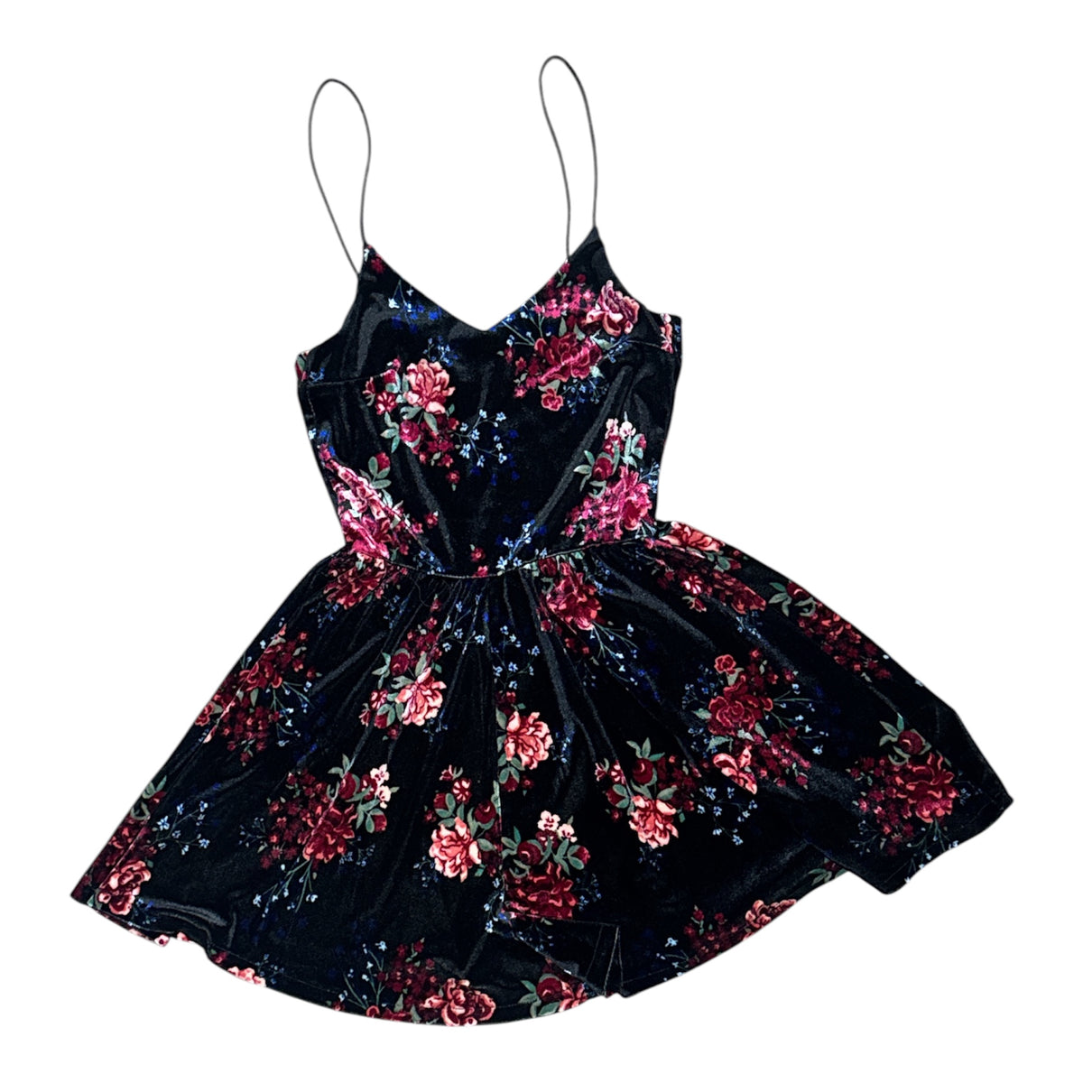Velvet Floral Romper [CC-L-J3]